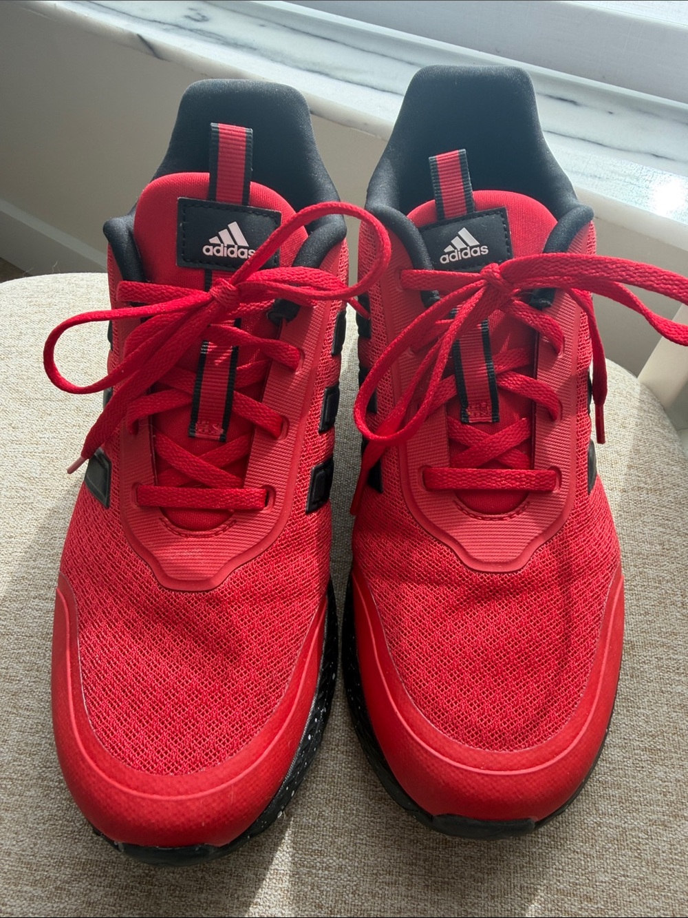 adidas Red and Black Athletic Sneakers - Picture 2 of 5